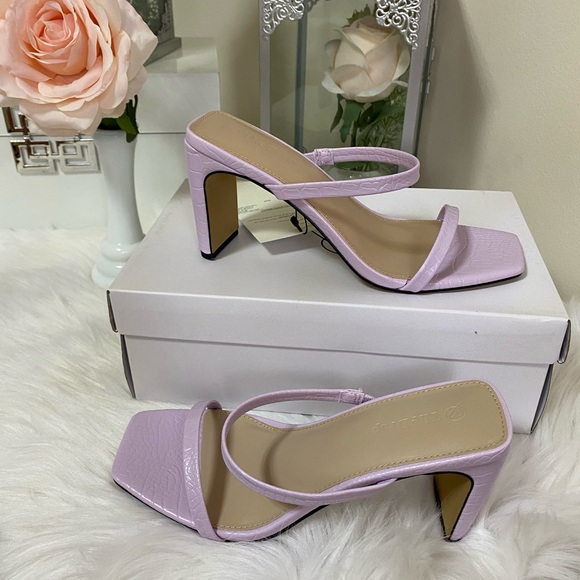 The Drop Women's Avery Square Toe Two Strap High Heeled Sandal SIZE 8 - Picture 4 of 9